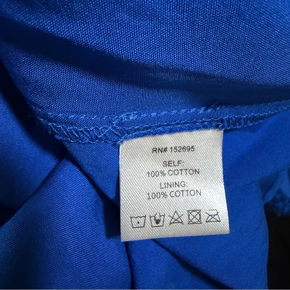 Layered with Love Cobalt Poppy Cotton Eyelet Embroidered Sleeveless Dress 2X - Picture 8 of 8